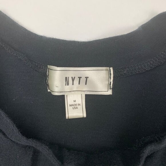 Nytt Distressed Black T-Shirt Made In USA 100% Cotton M Womens - Picture 2 of 7